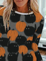 Halloween Graphic Casual Long Sleeve Shirts & Tops