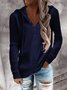 Casual Plain Spring Mid-weight Daily Long sleeve Regular H-Line Tunic T-Shirt for Women