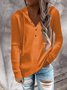 Casual Plain Spring Mid-weight No Elasticity Daily Long sleeve Regular H-Line Tunic T-Shirt for Women