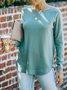 Casual Long Sleeve Round Neck Plus Size Tops T-shirts
