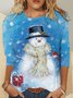 Christmas Snowman Casual T-shirt