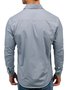 Men's Plain Lapel Long Sleeve Shirt
