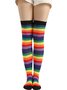 Personalized Color Striped Over The Knee Socks