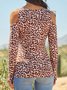 Spring Leopard Casual Long sleeve Tunic T-Shirt