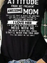 I Get A Awesome Mom Print Crew Neck Shirts & Tops