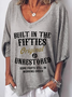 Plus size Letter Casual Shirts & Tops