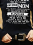 I Get A Awesome Mom Print Crew Neck Shirts & Tops