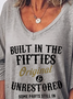 Plus size Letter Casual Shirts & Tops