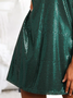 Slit Casual Plain  sequins Dresses