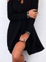 Sequins Off Shoulder Cold Shoulder Long Sleeve Mini Dresses