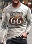 Men's Route 66 Graphic Casual Long Sleeve Tee