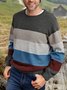 Men's Color Striped Pattern Sweater