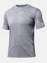 Men's Outdoor Sports Fitness Moisture Wicking Quick Dry Round Neck Short Sleeve Tee