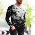 Athleisure abstract tie-dye digital print pullover T-shirt