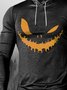 Casual and comfortable 3D personalized smiley print hooded sweater