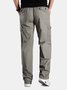 Men's Outdoor Moisture Absorbent Breathable Elastic Waist Multi-pocket Cargo Casual Pants
