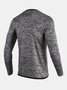 Men's Quick Dry Breathable Stretch Fitness Round Neck Long Sleeve Tee