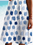 Polka Dots V Neck Vacation Short Sleeve Knit Casual Dress