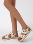 Tropical Fruit Pineapple Pattern Holiday Velcro Sandals