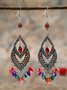 Vintage Ethnic Crystal Tassel Earrings