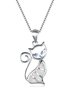 Opal Alloy Cat Necklace