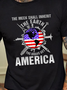 Casual Style Earth Brave Go American Letters Print Men's Casual Short Sleeve T-Shirt