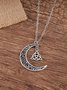 Vintage Alloy Moon Necklace