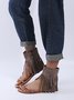 Vintage Fringe Bohemian Thong Sandals