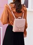 Women's Pearl Embellished Oil Wax Leather Vintage Backpack
