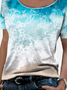 Loosen Sea Crew Neck Short Sleeve T-Shirt