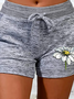 Casual Daisy Regular Fit Sports Shorts