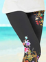 Floral Print Cotton Blends Vacation Shorts