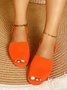 Women's Neon Lightweight Flat Fish Mouth Sandals