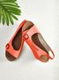 Summer Pink Pu Daily Vintage Sandals