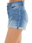 Women's Curled High Waist Stretch Fashion Straight Casual Jeans Women's Shorts