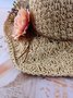 Vintage Boho Collapsible Woven Straw Dresses Hat
