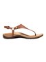 Summer  Heel Brown Round Toe Sandals