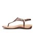Summer  Heel Brown Round Toe Sandals