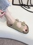Casual Buckle Slip-On Birkenstock Slippers