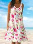Floral Vacation Casual Beach Daily Sleeveless A-line Dresses