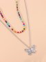 Boho Rice Bead Double Layer Necklace