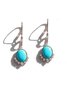 Boho Natural Blue Turquoise Micro Set Zircon Earrings