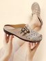 Cutout Buckle Vintage Casual Mules