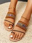 Ethnic Upper Lightweight Thong Sandals Slippers