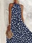 Women's Vacation Daily Polka Dots Sleeveless Plus Size Casual Maxi Dresses 2022