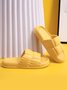 Pleated Down Lightweight Soft-soled Platform Slippers