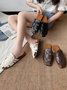 Baotou Half Slipper Flat Heel Cutout Sandals