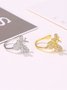 Super Sparkling Diamond Bee Clip Earrings