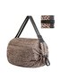 Camouflage Leopard Pattern Large Capacity Foldable Shoulder Tote Shopping Bag