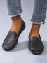Casual Cutout Soft Sole Leather Loafers